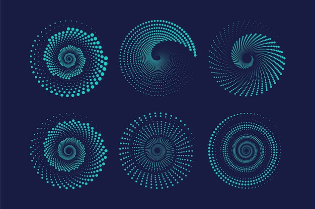 Flat design spiral circle background