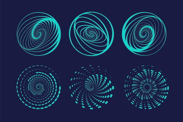 Flat design spiral circle background