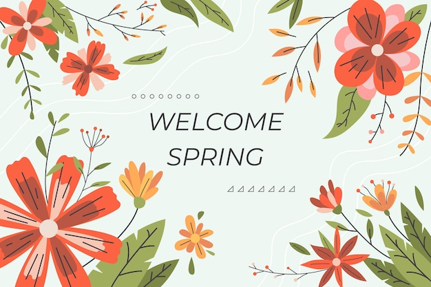 Flat design spring background