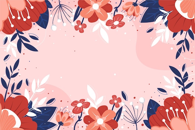 Vector flat design spring wallpaper