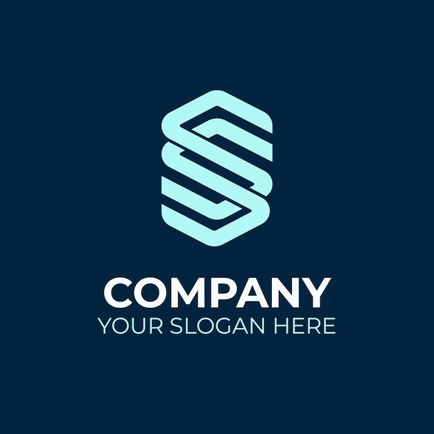 Flat design ss logo template