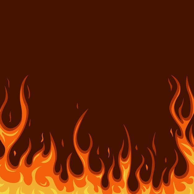 Vector flat design style flame background