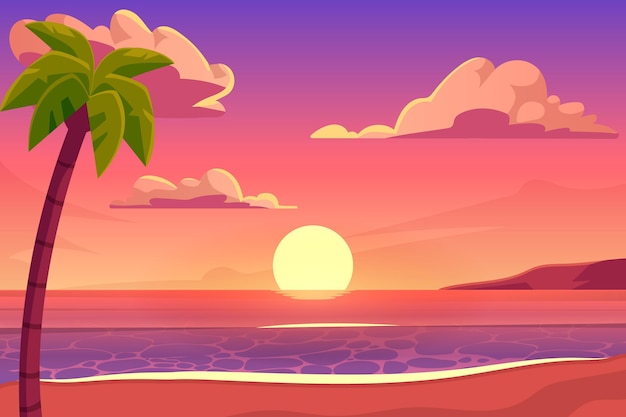 Flat design summer background