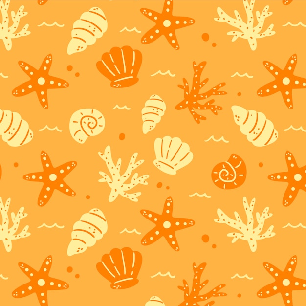 Flat design summer duotone pattern design