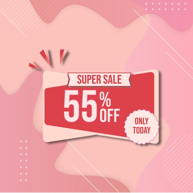 Flat Design Super Sale Background