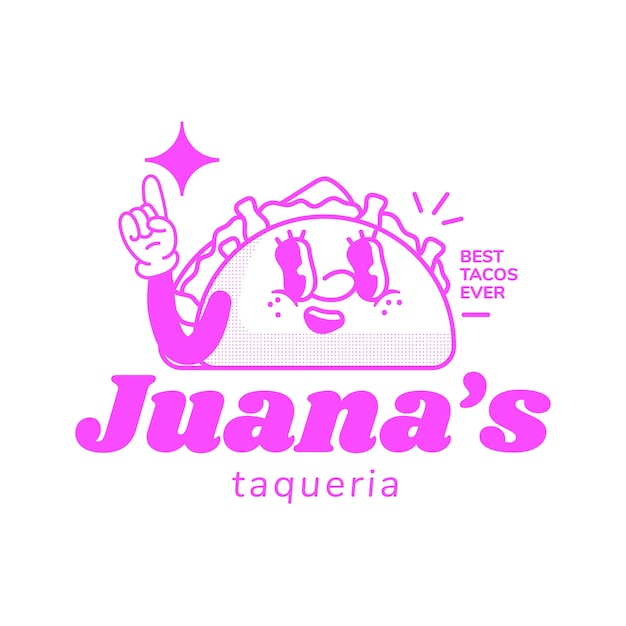 Flat design taqueria restaurant logo