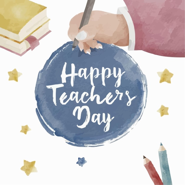 Flat design teachers day background