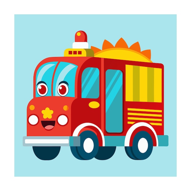 Vector flat design transport vehicles illustration