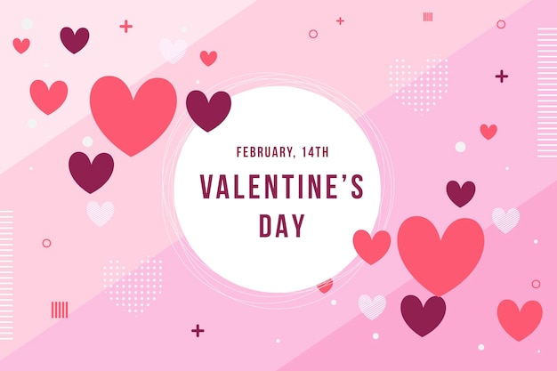 Flat design valentines day background