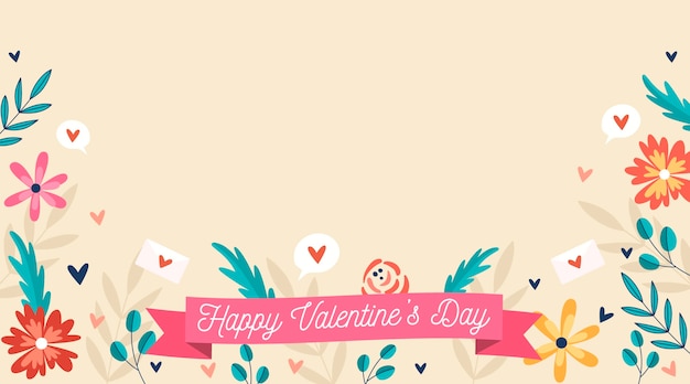 Flat design valentines day background