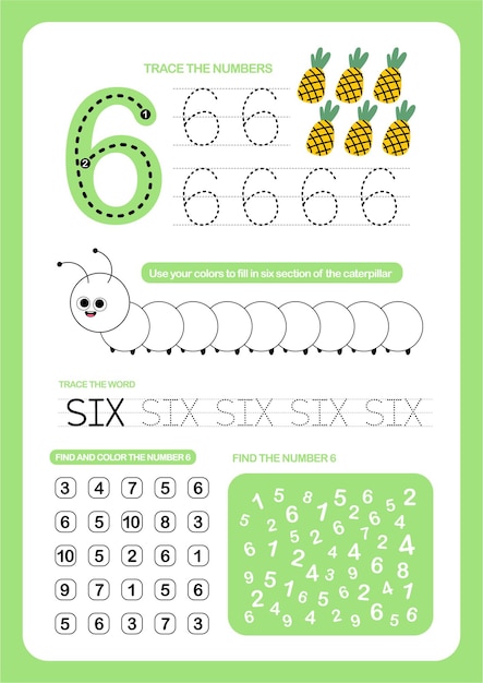 flat design vector cute colorful numbers flashcard printable for kids