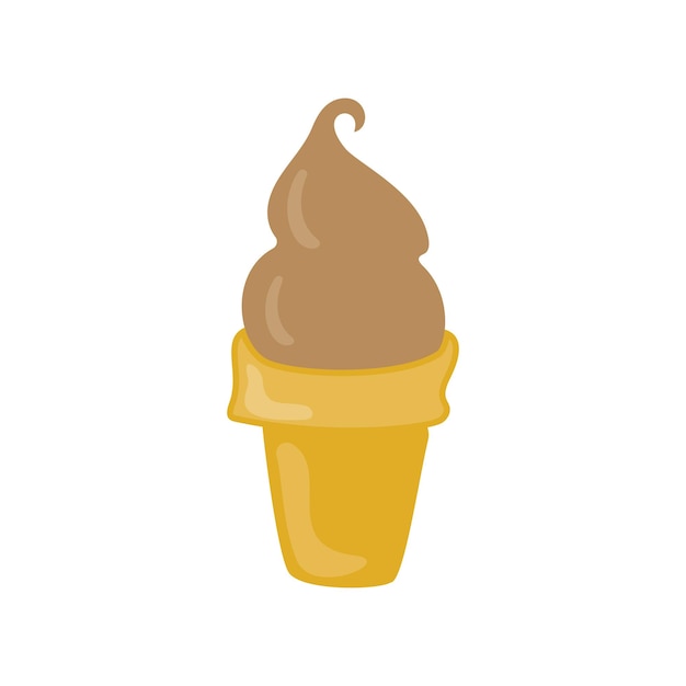 Flat design vector ice cream illustration