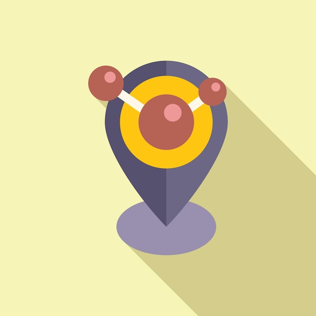 Vector flat design vector illustration of location pin