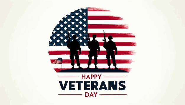 Flat design veterans day concept