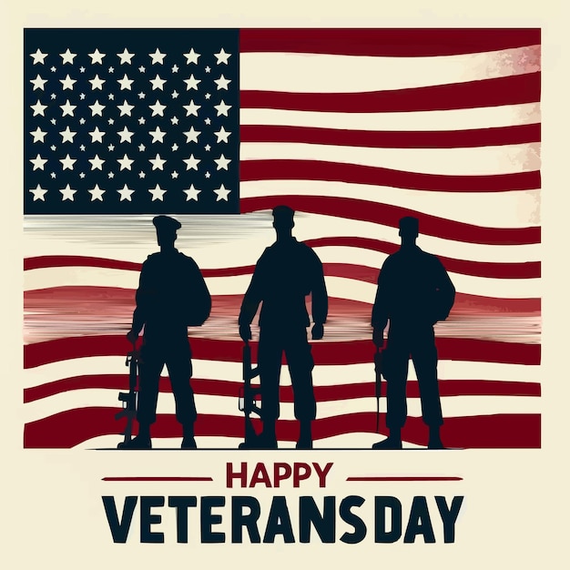 Flat design veterans day concept