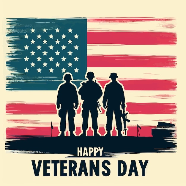 Flat design veterans day concept