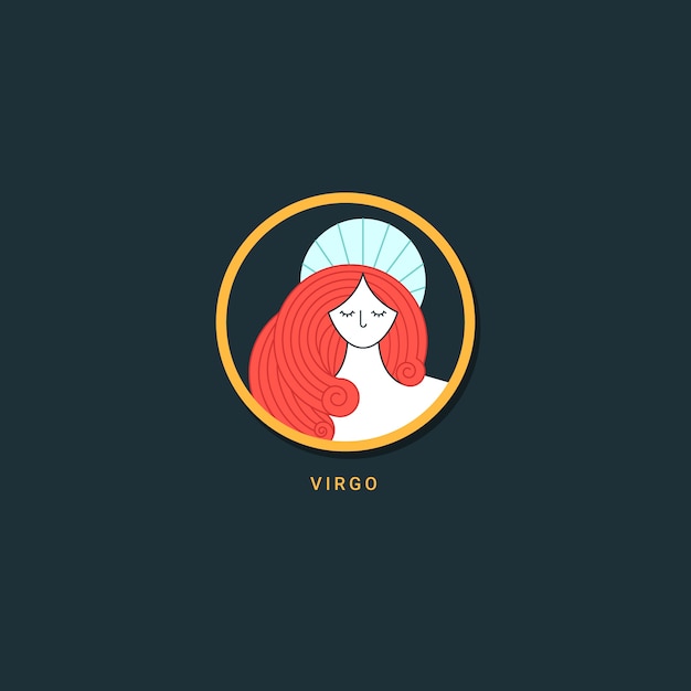 Flat design virgo logo