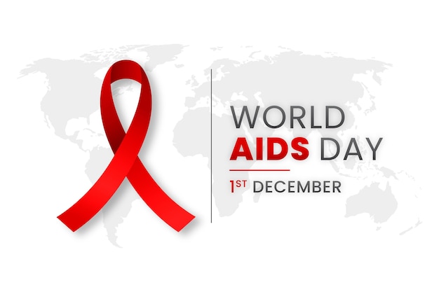 Flat design world aids day