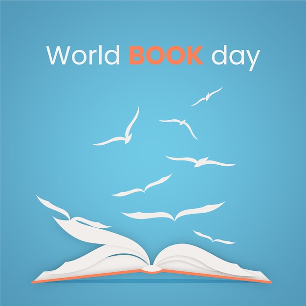 Flat design world book day event