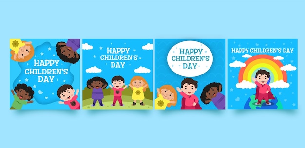 Flat Design World Childrens Day