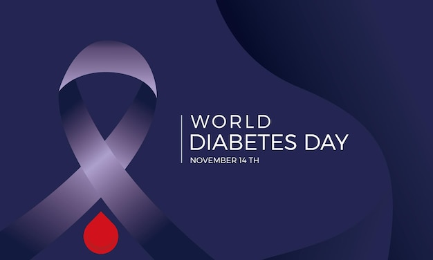 Flat design world diabetes day background