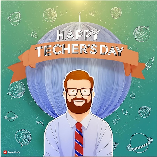 Vector flat design world teachers day background