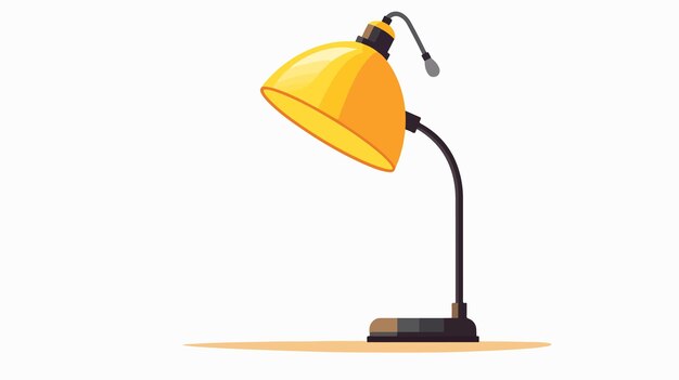 Vector flat desk lamp icon isolated on white background