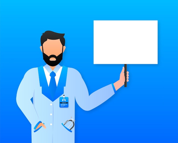 Flat doctor for web design Healthcare Vector graphic illustration