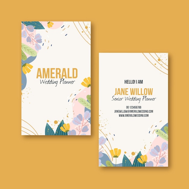 Flat double-sided business card