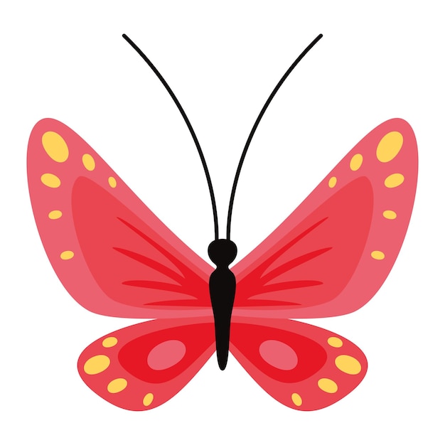 Flat Drawing Of A Butterfly