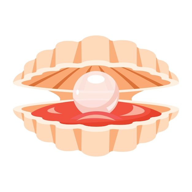 Flat Drawing Of A Clam