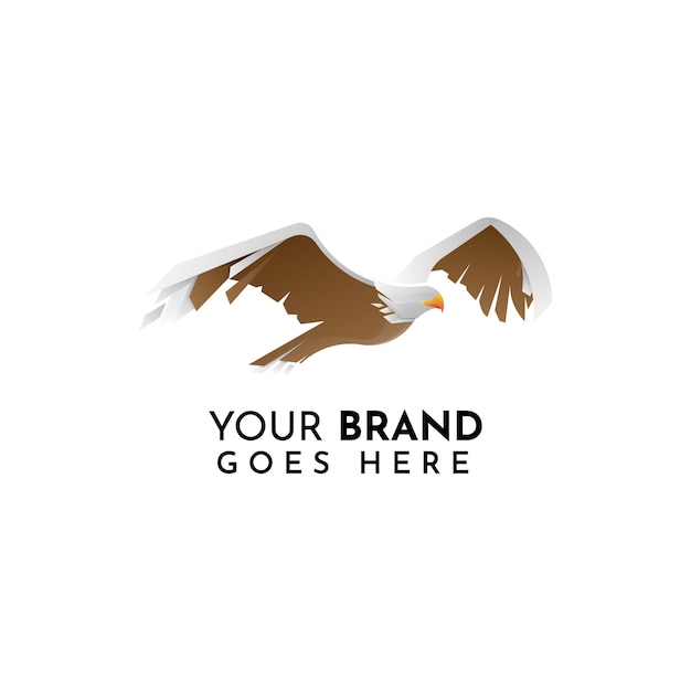 flat eagle logo template