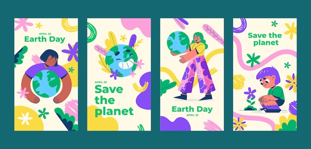 Flat earth day instagram stories collection