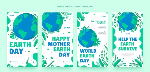 Flat earth day instagram stories collection