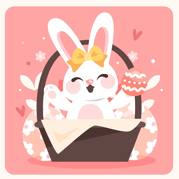 Flat easter illustration