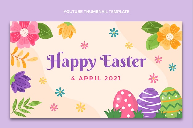 Flat easter youtube thumbnail