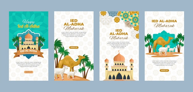 Flat eid al-adha instagram stories collection