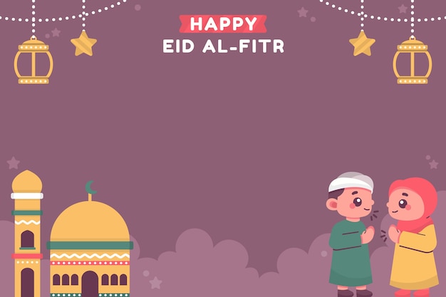 Flat eid al-fitr background