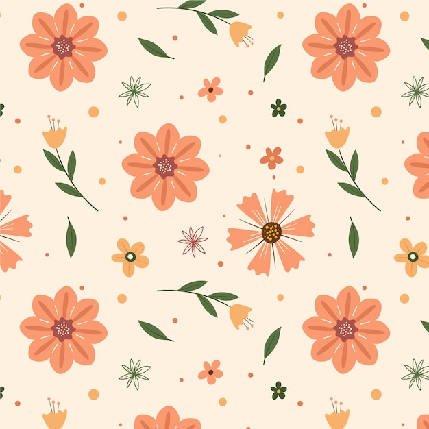 Flat floral pattern design