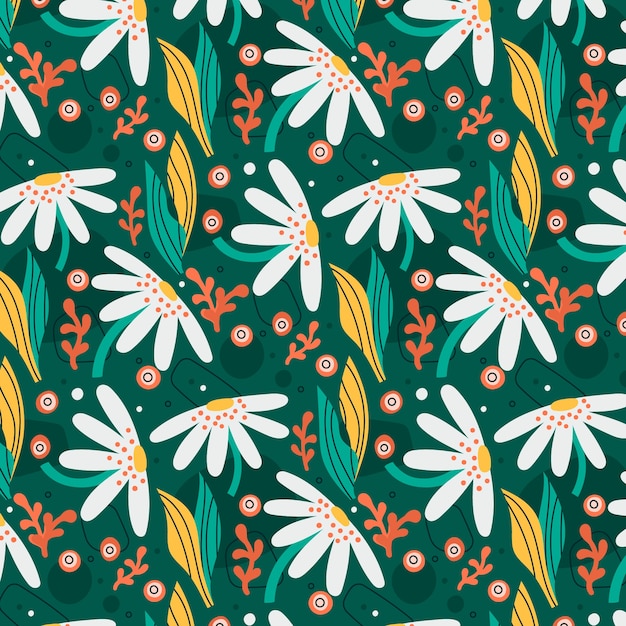 Flat floral pattern design