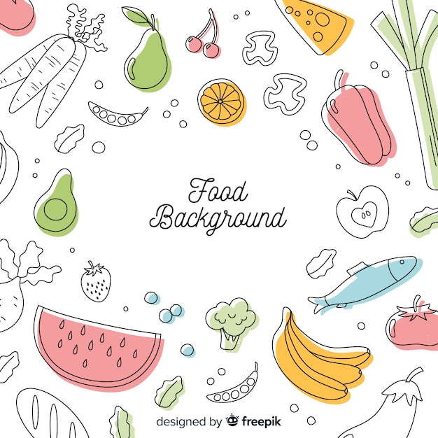 Flat food background