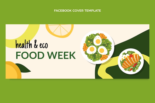 Flat food facebook cover