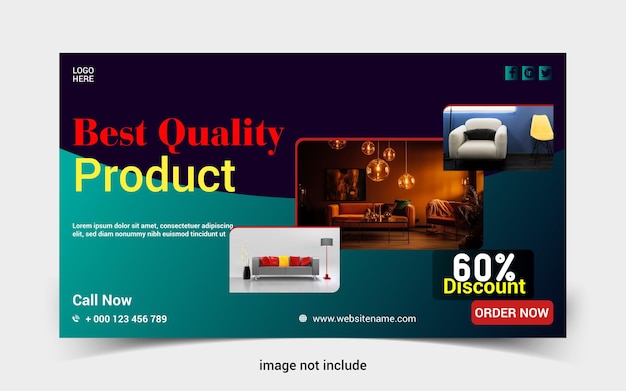 flat furniture sale banner template