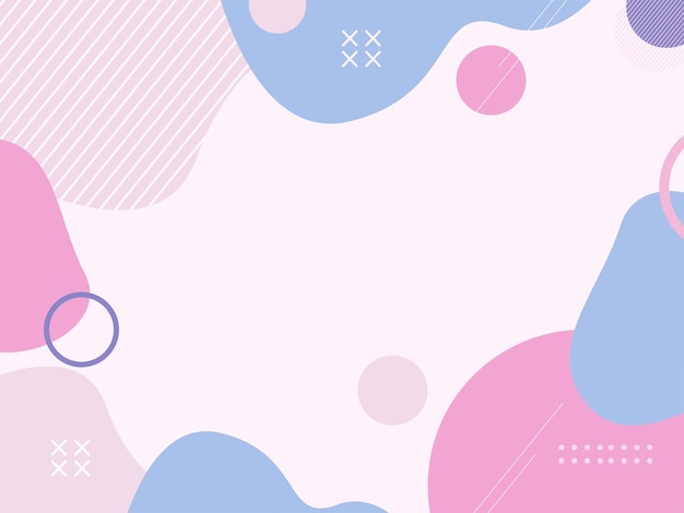 Flat geometric background with soft pink and blue color pastel premium vector2