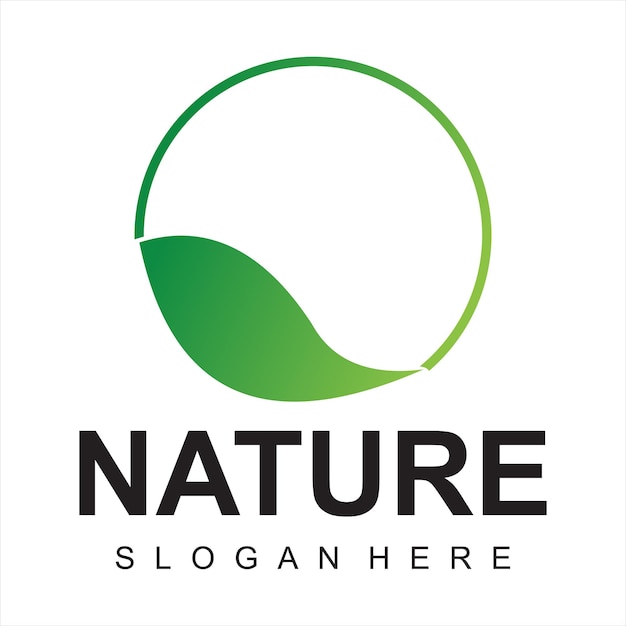 Flat gradient nature concept logotype