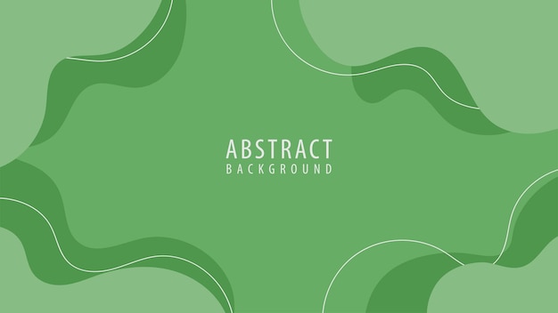 Flat Green Abstract Liquid Shape Background