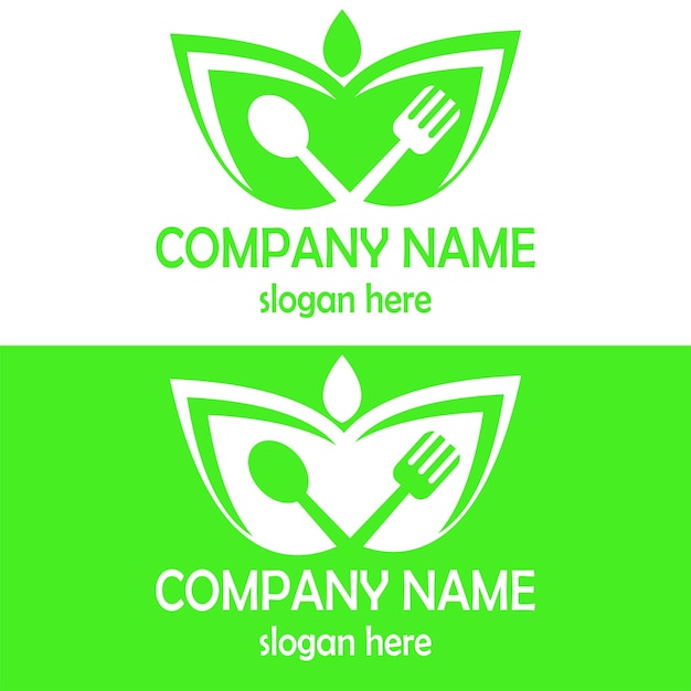 Flat healthy food logo set