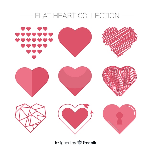 Flat heart set