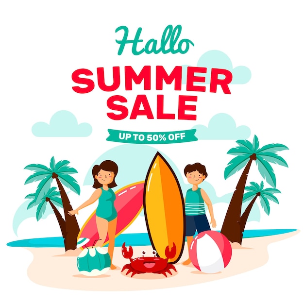 Flat hello summer sale 