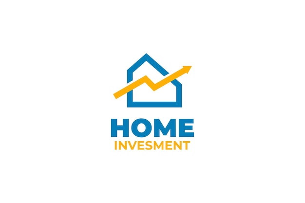 Flat home invesment logo design vector illustration idea